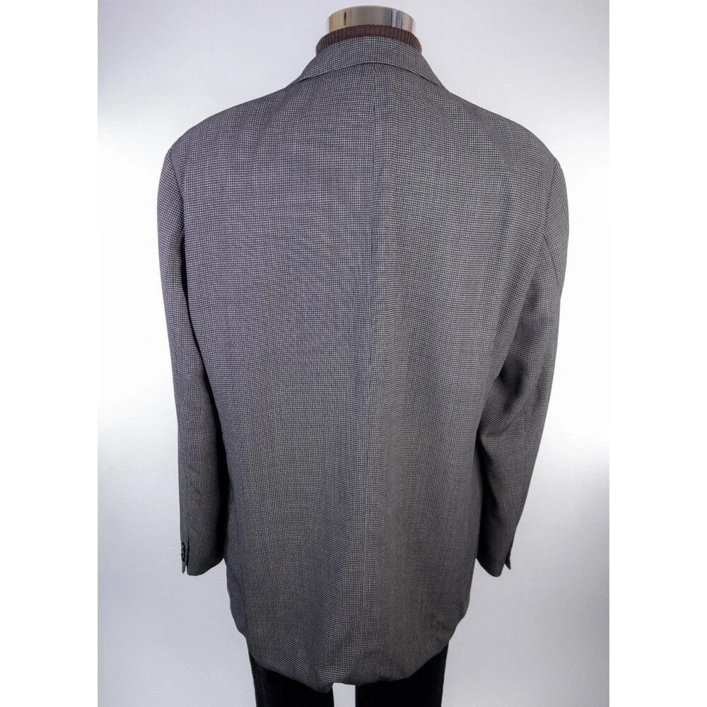 BOSS Hugo Boss Men 3 Button Blazer 44L Wool Gray Coat Jacket Blazer